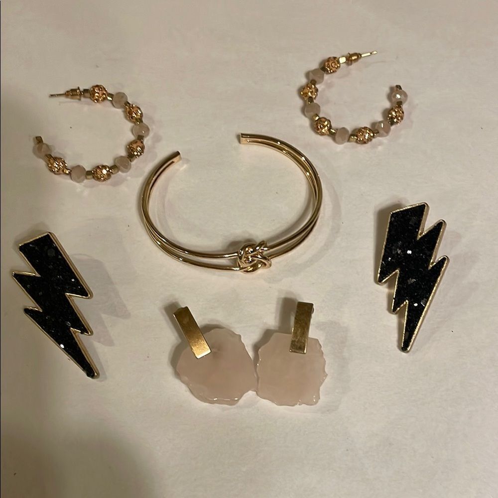 Gold and Black Jewelry Set
